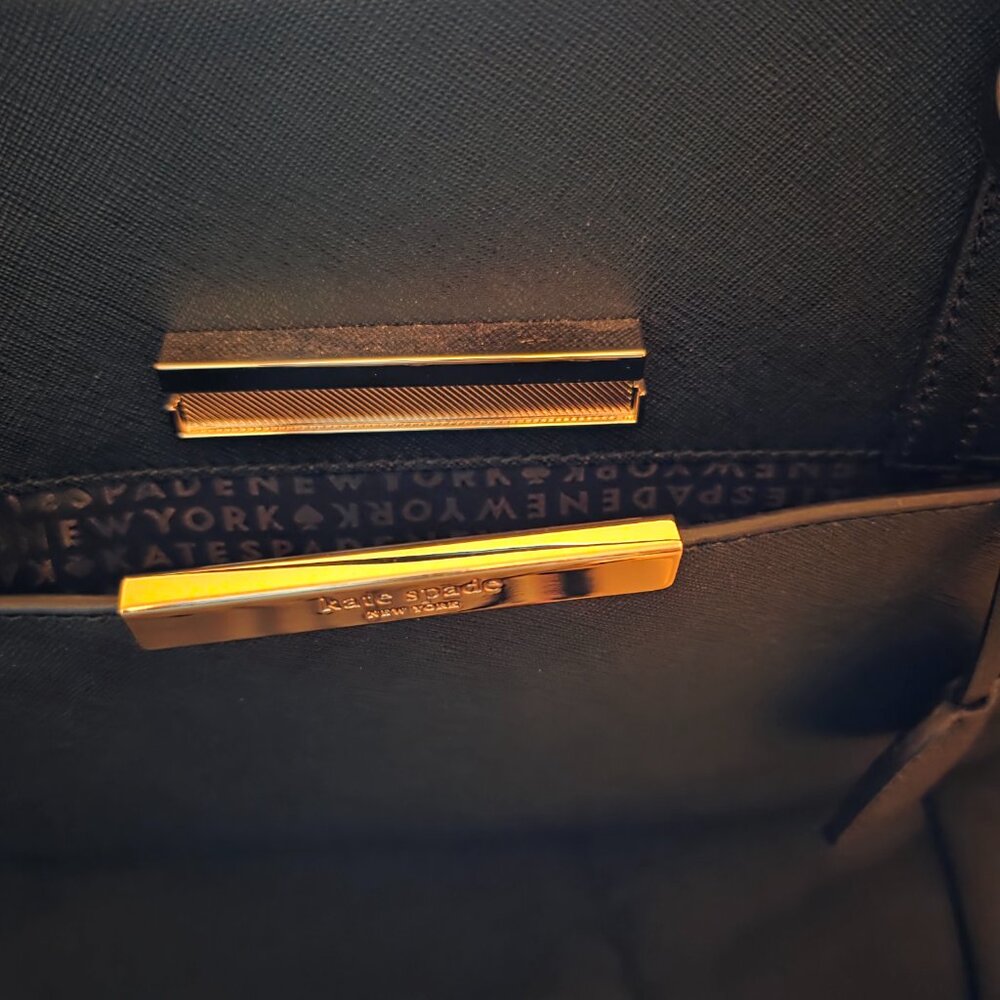 kate spade NEW YORK Maiden Way Saffiano Clarke , Black Handbag - Picture 5 of 8